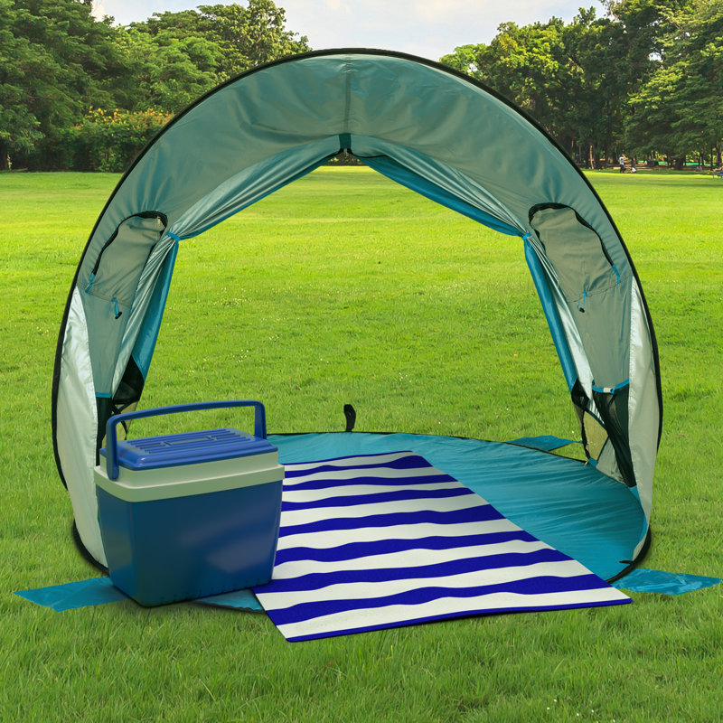 Wakeman Pop Up Beach Tent Sun Shelter with UV Protection and